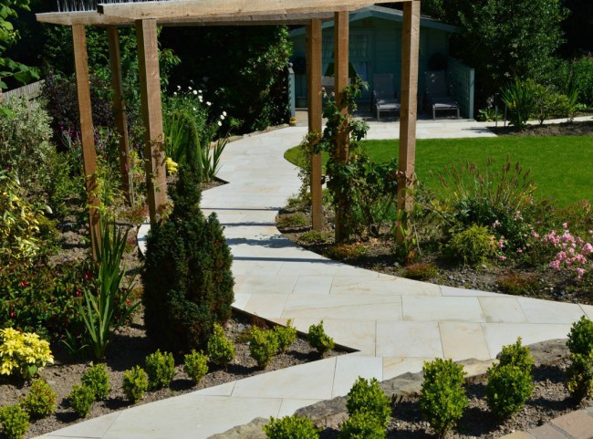 Natural Stone Curved Path