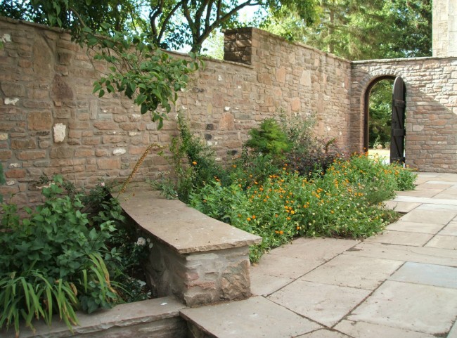 Natural Stone Wall and Seat